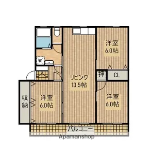 マンション大西Ⅰ【403号室】の間取り