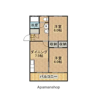 宇田ハイツ【402号室】の間取り