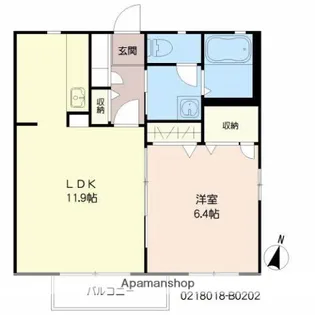 アネックススズランⅡ【B202号室】の間取り