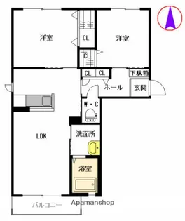 シルフィードKN【Ⅱ203号室】の間取り