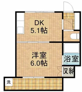 21コスモス恒久【205号室】の間取り