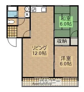 ローゼヒダカ【2-202号室】の間取り