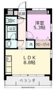 ユウネクスト高松Ⅱ【301号室】の間取り