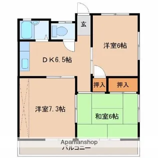 第1コーポ川越【2階】の間取り