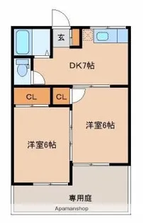 第1三重野コーポ【110号室】の間取り