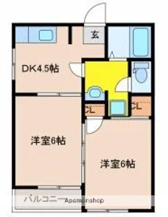 第1三重野コーポ【211号室】の間取り