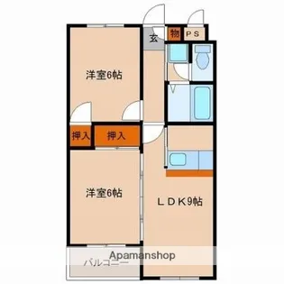 スカイパーク33【606号室】の間取り