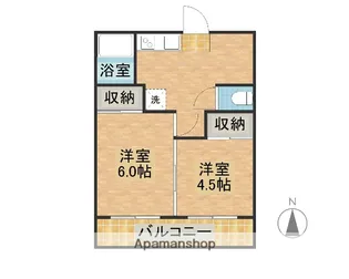 月見ヶ丘ハイツ【203号室】の間取り