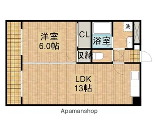 エラン宮崎Ⅱ番館【2階】の間取り