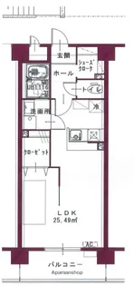 KO OLINA YANAGIMARU【6階】の間取り