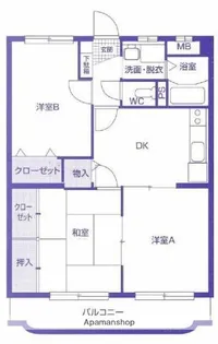 グランドステージ【202号室】の間取り