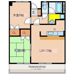 シャルム和知川原【502号室】の間取り
