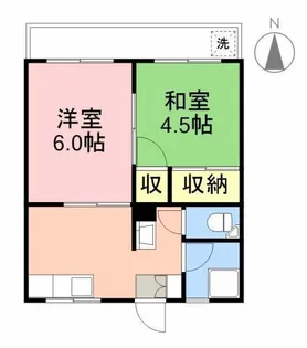 鈴木グリーンハイツ【A302号室】の間取り