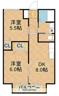 ファミールあおきB【203号室】の間取り