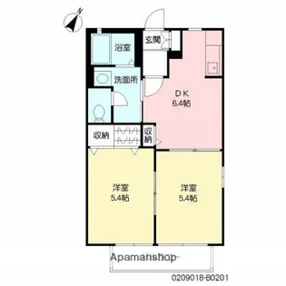 シャーメゾンH&I【B201号室】の間取り