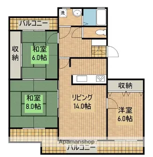 メゾンリヴェール【3階】の間取り