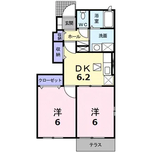 デュオ ステージ Ⅰ【1階】の間取り