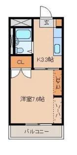 第一コーポグリーン【4階】の間取り