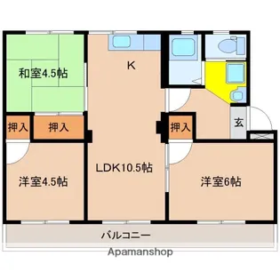 金丸マンション【4階】の間取り