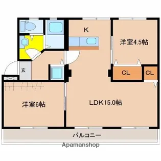 金丸マンション【4階】の間取り