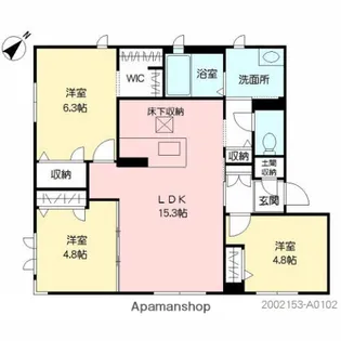 カーザ セレーナ【202号室】の間取り