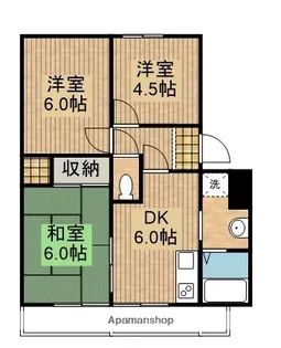 パレス木花台【B205号室】の間取り