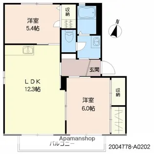 パークビュー壱番館【202号室】の間取り