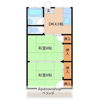 高木アパート【2階】の間取り
