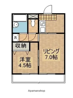 シティパーク【405号室】の間取り