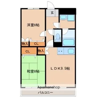 エンブレーマ祇園【603号室】の間取り