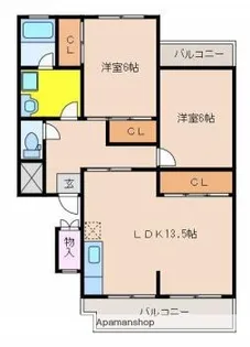 リベーラガーデンⅠ【2階】の間取り