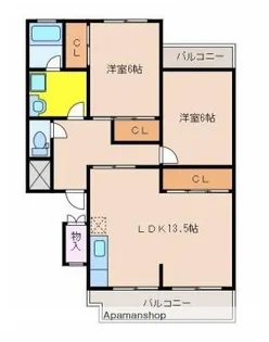 リベーラガーデンⅠ【102号室】の間取り
