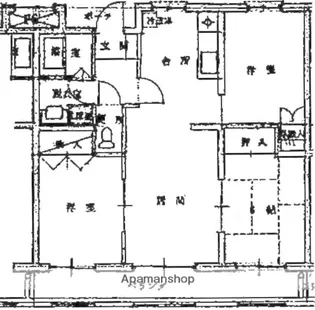 サングリッタ一ッ葉【4階】の間取り
