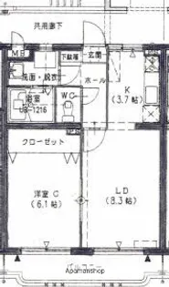 潮マンション【4階】の間取り