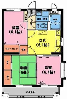 3DKの間取り画像