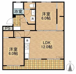 第一都成ハイツ【4階】の間取り