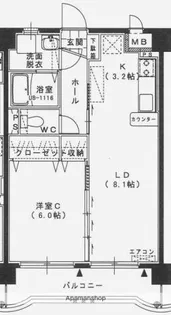 ユーミー和知川原【4階】の間取り