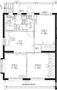 シャルマン・ユミ【2階】の間取り
