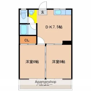 リヴェール阿波岐【3階】の間取り