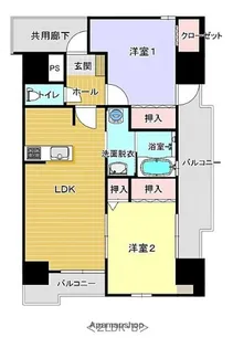 パワーステージ中村【5階】の間取り
