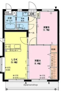 ボナール出北【105号室】の間取り