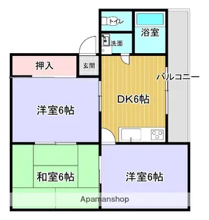エアポートマンション【203号室】の間取り