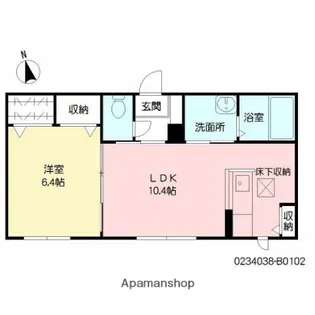 メゾン花咲弐番館【102号室】の間取り