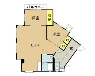 オフィスティ第1ビル【30B号室】の間取り