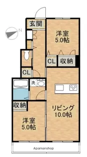 ボヌールエステート【102号室】の間取り