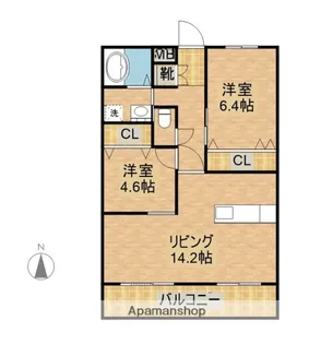 ALTE MEISTER IO【2階】の間取り