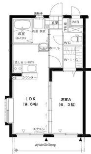 CENTER COURT【402号室】の間取り