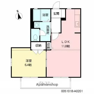バリュージュ恒久壱番館【2階】の間取り