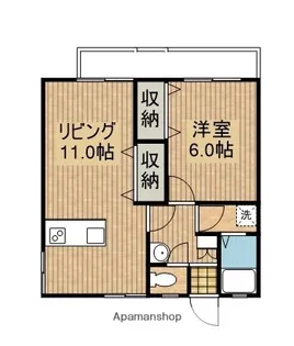 ヴェレッザ一ノ宮【101号室】の間取り