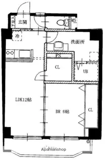 KRONE【203号室】の間取り